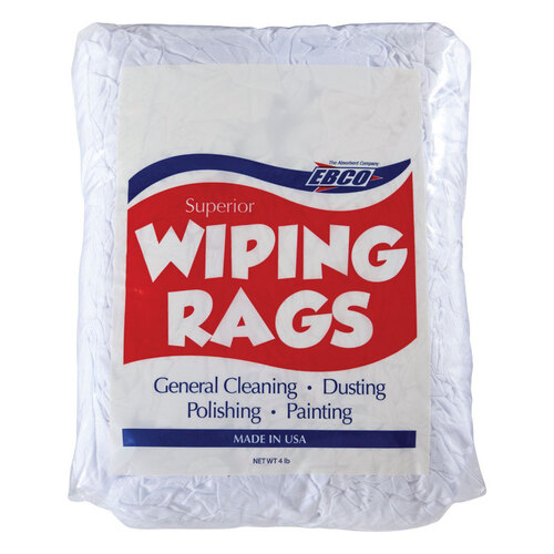 Wi Superior 77-4P Wiping Rags Wipeco Cotton 18" W X 18" L 4 lb White