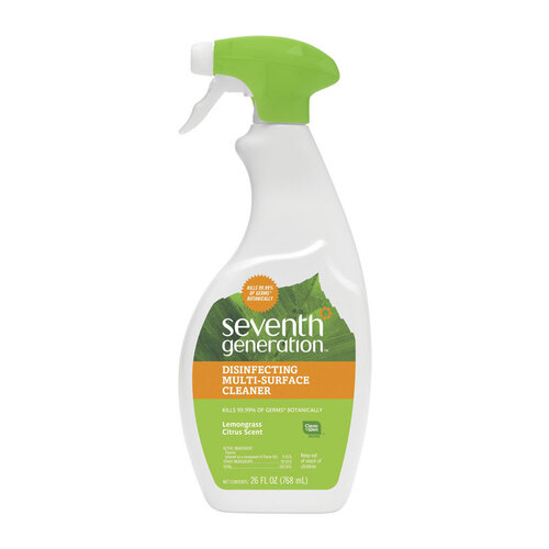 SEVENTH GENERATION 68397961-XCP8 Disinfectant Cleaner Lemongrass Citrus Scent 26 oz - pack of 8