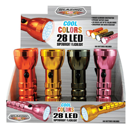 Blazing LEDz 900216 Flashlight Cool Colors 160 lm Assorted LED AAA