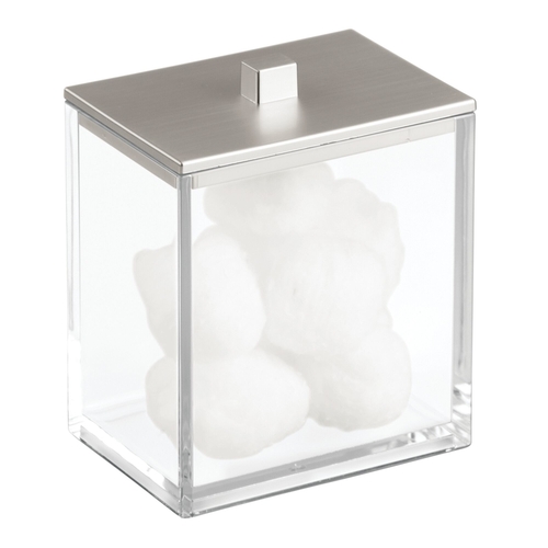 iDesign 41480 Canister Clarity Brushed Clear Plastic Brushed