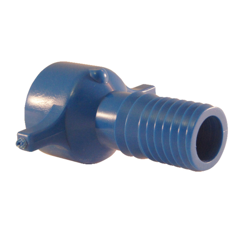 Female Adapter Blue Twister 3/4" Insert in to X 3/4" D FPT Acetal
