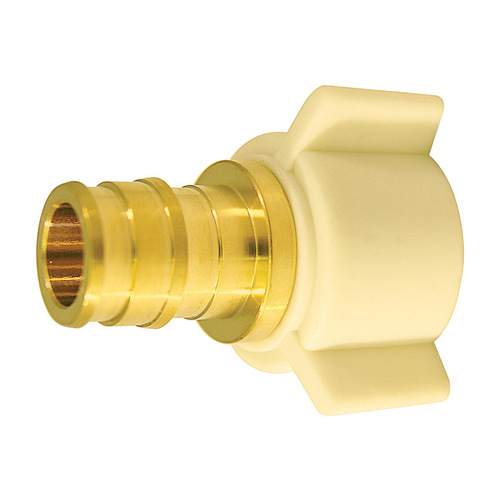 Apollo Valves EPXFA12S ExpansionPEX Series Swivel Pipe Adapter, 1/2 in, Barb x FNPT, Brass, 200 psi Pressure