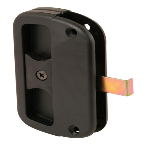 Prime-Line A 186 Sliding Door Latch Zinc-Plated Black Plastic Zinc-Plated