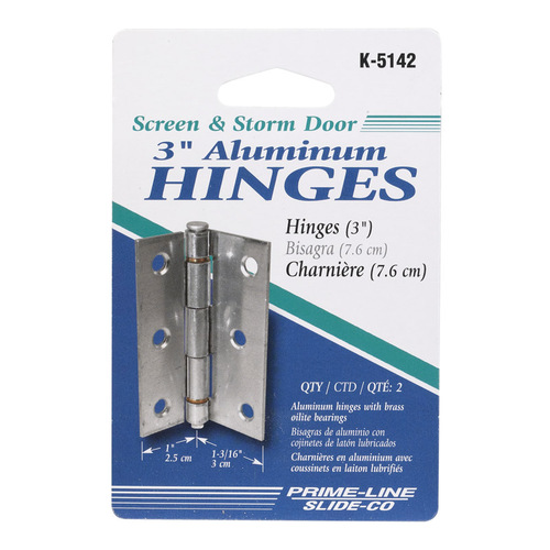 Door Hinge 3" L Natural Natural Pair