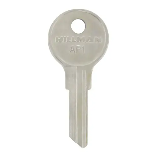 Key Blank Traditional Key House/Office 112 AP1 Single For Chicago Locks Silver - pack of 4