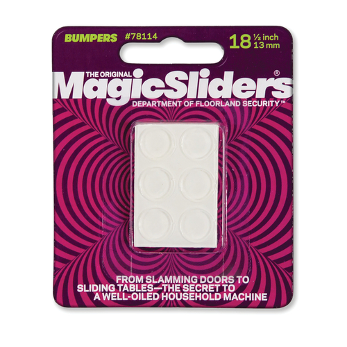 Magic Sliders 78114 Bumper Pads Vinyl Self Adhesive Clear Round 1/2" W X 1/2" L Clear