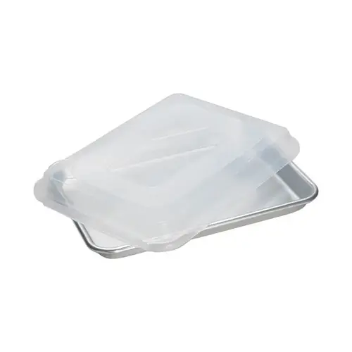 Nordic Ware 45303 Naturals Baker's 9.5 In. W. x 13 In. L. Quarter Sheet Baking Pan w/Lid Silver