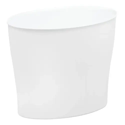 Wastebasket Nuvo White Plastic Oval White