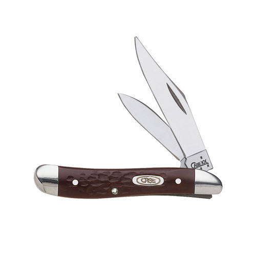 Pocket Knife Working Peanut Brown Stainless Steel 2.88"