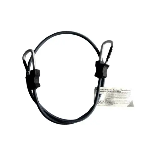 Carabiner Style Bungee Cord Black 48" L X 0.315" Black
