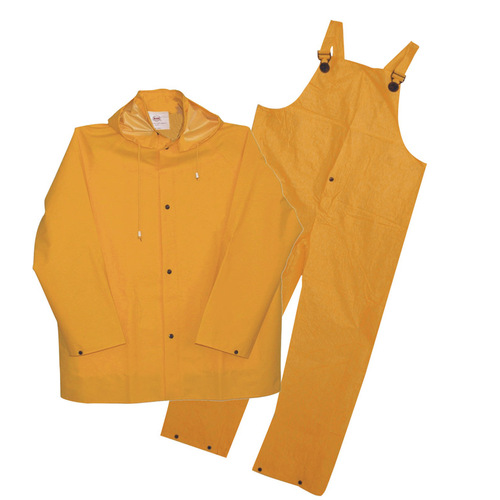 Rain Suit Yellow PVC-Coated Polyester S Yellow