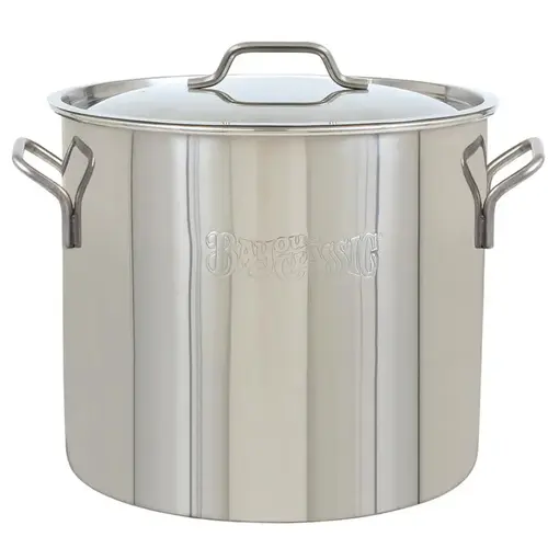 Grill Stockpot Stainless Steel 40 qt 16.38" L X 16.63" W Silver