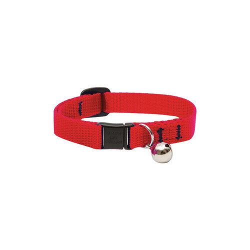 Lupine Pet 22527 Collar Basic Solids Red Red Nylon Cat Red