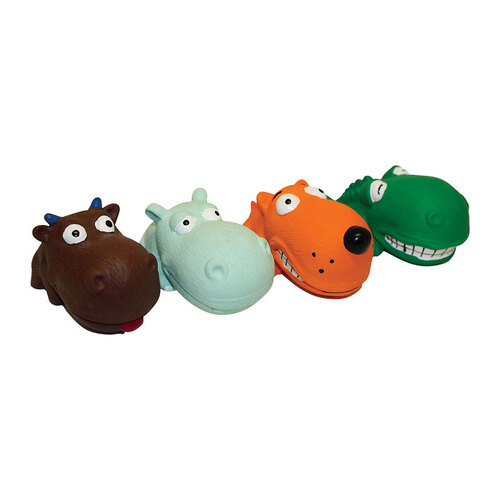 Dog Toy Squeakables Multicolored Assorted Animals Latex Small Multicolored - pack of 3