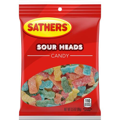 Sathers 06752 Candy Sour Heads 3.5 oz