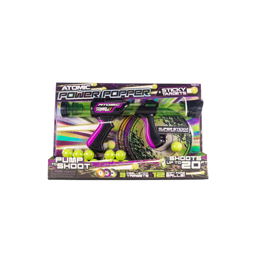 Hog Wild 54026 Atomic Power Popper with Targets Multicolored Multicolored