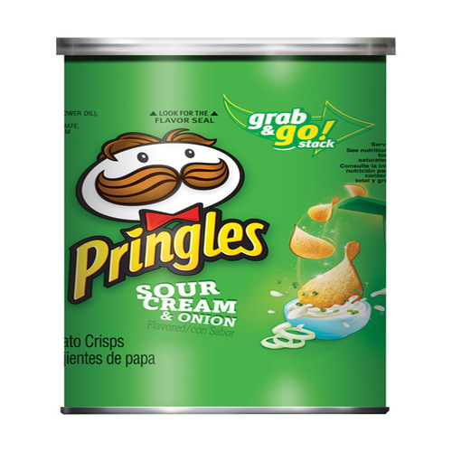Pringles 3800084560-XCP12 Chips Sour Cream & Onion 2.5 oz Can - pack of 12
