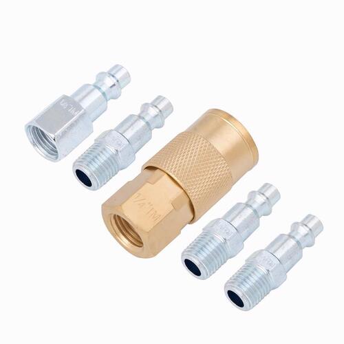 Coupler and Plug Brass/Steel 1/4"