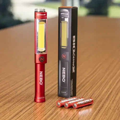 Nebo NEB-WLT-0002 C.O.B. Work Light Big Larry 2 500 lm Red LED AA Battery Red
