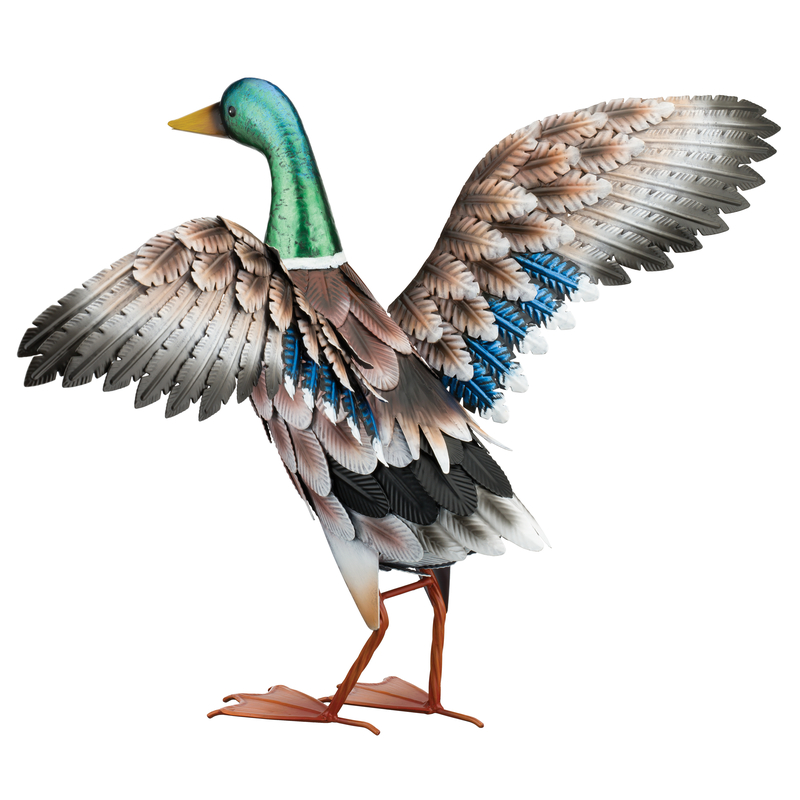 Regal Art & Gift 11777 Statue Multicolored Metal 20.25" H Mallard Duck Multicolored