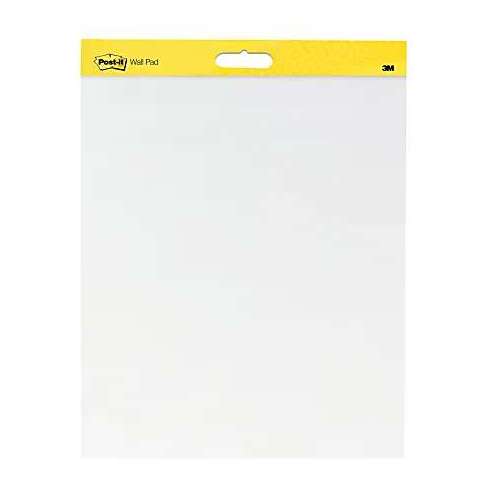 White Sticky Easel Pad - 30 Sheets per Pad - 25" Overall Length - 30" Width - 30 Sheets per Pad Sheets