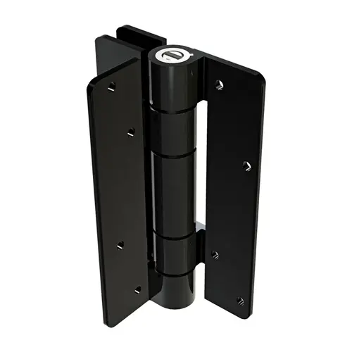 D&D Technologies KF3ABLS KwikFit Self-Closing Gate Hinge For Wall Or Post Mount Black Pair