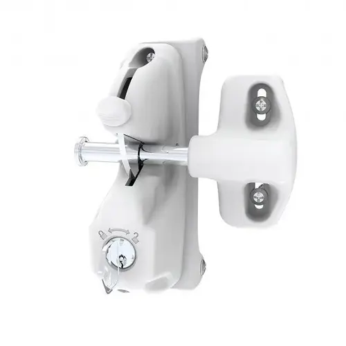 LokkLatch Deluxe Privacy And Security Keyed Alike Gate Latch White - pack of 20