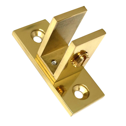 Brass Short Leg Set Screw Clamp for 1/4" to 5/16" Glass