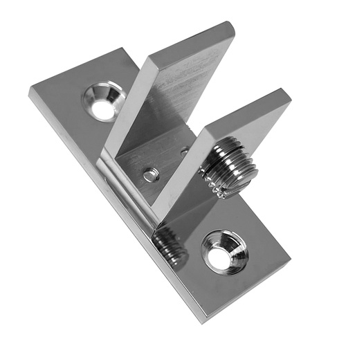 CRL EH46 Chrome Short Leg Set Screw Clamp for 1/4" to 5/16" Glass