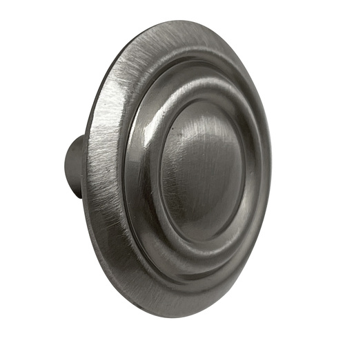 Traditional Mushroom Kitchen Cabinet Knob 1-3/8" Diameter  Satin Nickel - pack of 2