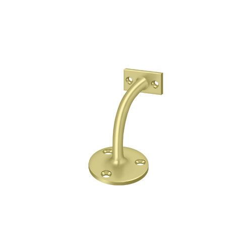 Handrail Brackets, 3-1/4" Projection Light Duty in Unlacquered Brass
