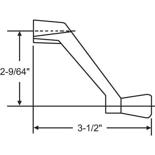 Long Crank Handle Satin Nickel