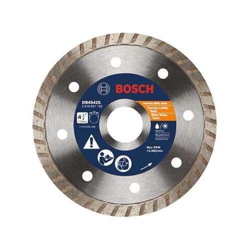Robert Bosch Tool Corp DB4542S Turbo Rim Circular Saw Blade 4-1/2" D X 7/8" Diamond