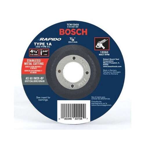 Robert Bosch Tool Corp TCW1S450 4.5x.04x7/8 Cut Met T1thin As60
