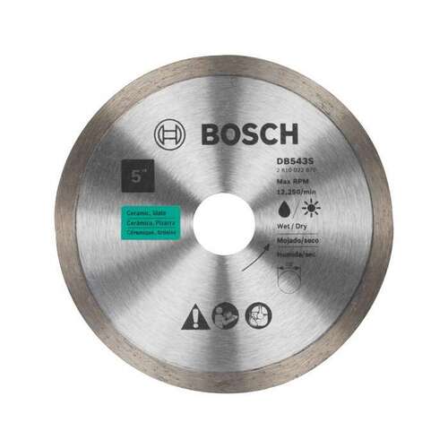 5" Standard Continuous Rim Diamond Blade For Clean Cuts