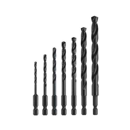 Black Oxide Hex Shank Impact Tough Drill Bit Set