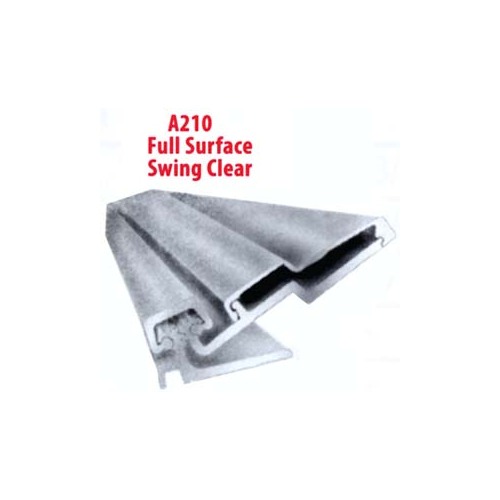 ABH Aluminum Continuous Gear Full Surface Hinges, Swing Clear, Clear Anodized
