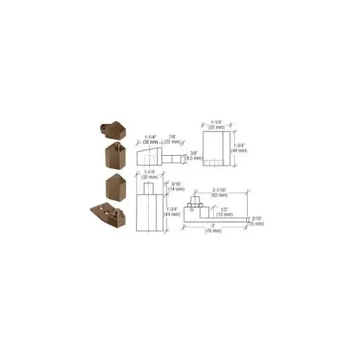 NSP OP-27 3/4" Offset Pivot Set for Flush Doors, Duranodic