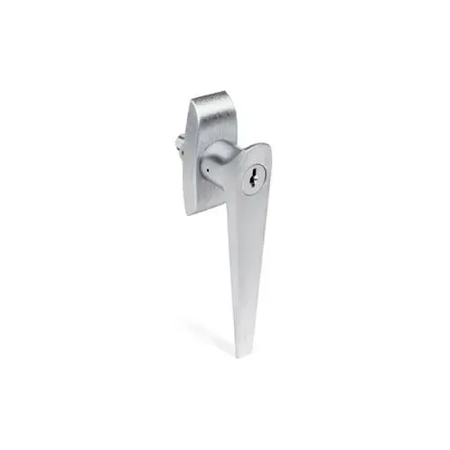 CCL Security Products 1000 KD KD L-Handle Lock, 3-1/2" Spindle Satin Chrome