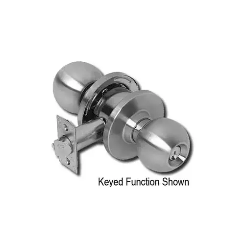 NSP KC2386 US32D US32D Grade 2 Empire Storeroom Knob, C Kwy, 2-3/4" Backset Satin Stainless Steel
