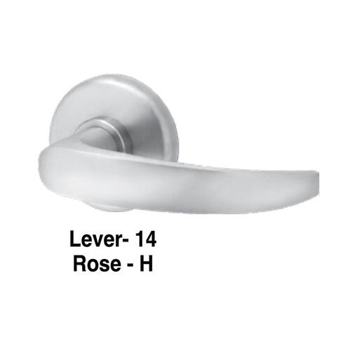 40H Series Trim Kit, Outside Lever Only, Curved Return Lever Style, 2-3/8" Diameter Trim Style, Satin Chrome