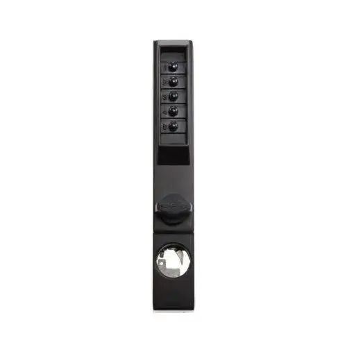 3000 Series Mechanical Pushbutton Narrow Stile Lock, Black