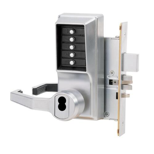 8100 Series Mechanical Pushbutton Mortise Lever Lock x LHR