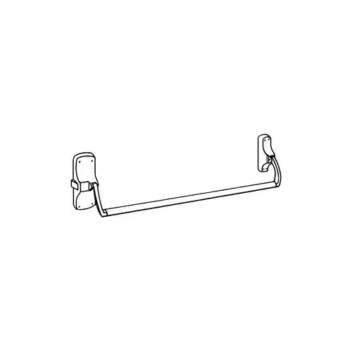 Rim Push Bar Exit Device, Satin Chrome Finish