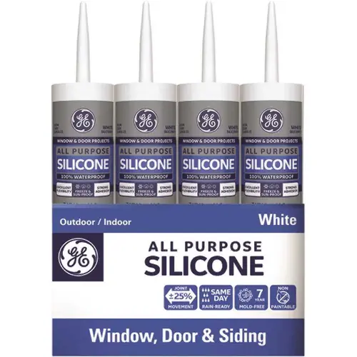 10.1 oz. White Silicone 1-All-Purpose Caulk