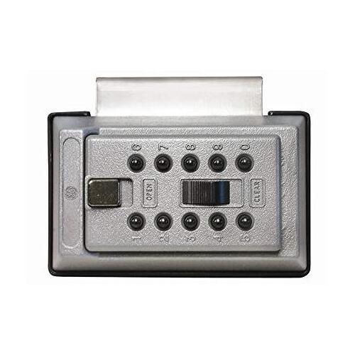 J5 Portable over-The-Door Mount Pushbutton Lock Box, Titanium Grey
