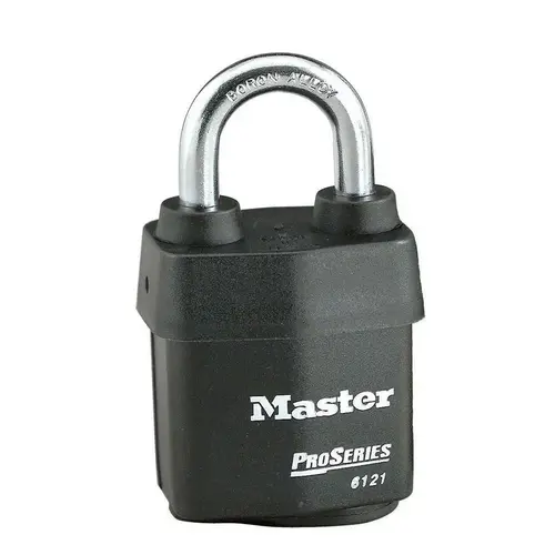 #10G010 ProSeries Weather Tough Laminated Steel Rekeyable Pin Tumbler 2-1/8" Padlock, 1-1/8" Shackle, Less Cylinder