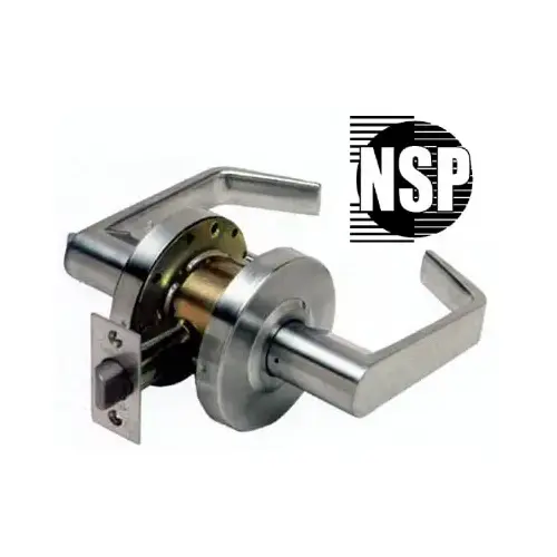 R CTL 26D Grade 2 Passage Lever, 2-3/4" Backset Satin Chrome