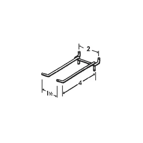 4" Double Peg Board Hook