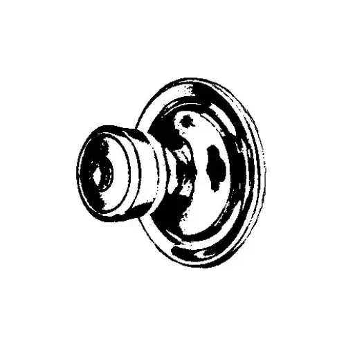 CP 26D ROUND ROSETTE 3 13/16IN FOR 2 3/8IN OR 2 3/4IN BACKSET, SATIN CHROME FINISH